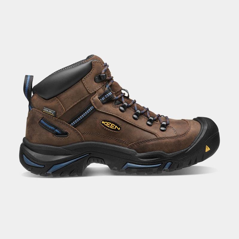 Keen ブーツ | キーンブラドックアルウォータープルーフミッドスチールト ワーク ブーツ メンズ ブラウン / 黒 | 961387-POX